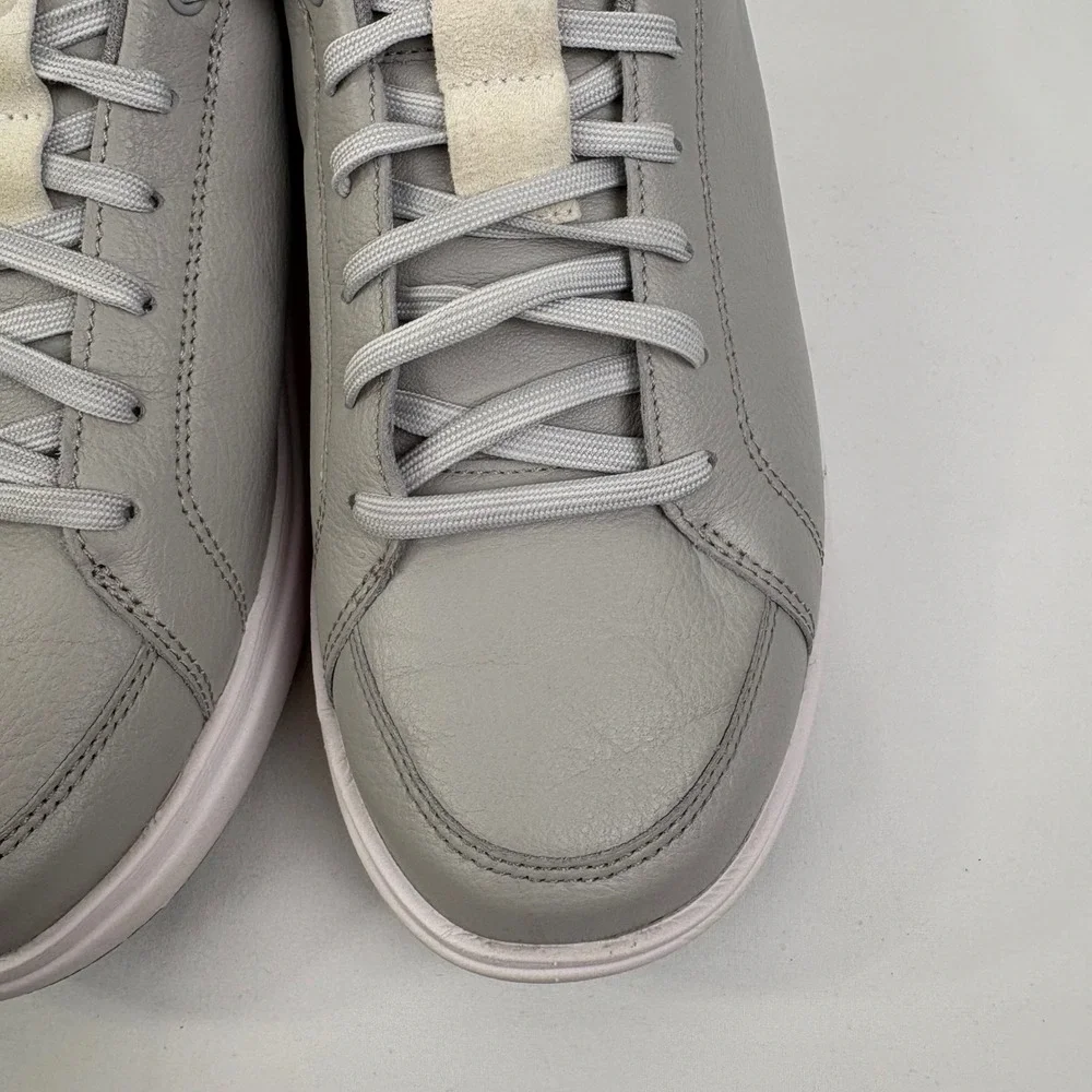 Kizik Sydney Womens Leather Hands Free Slip On Sneakers Harbor Mist Grey Size 10